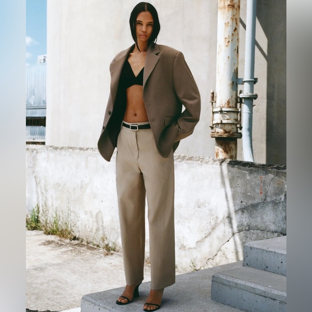 ZARA Hight Waited Straight Leg Pants